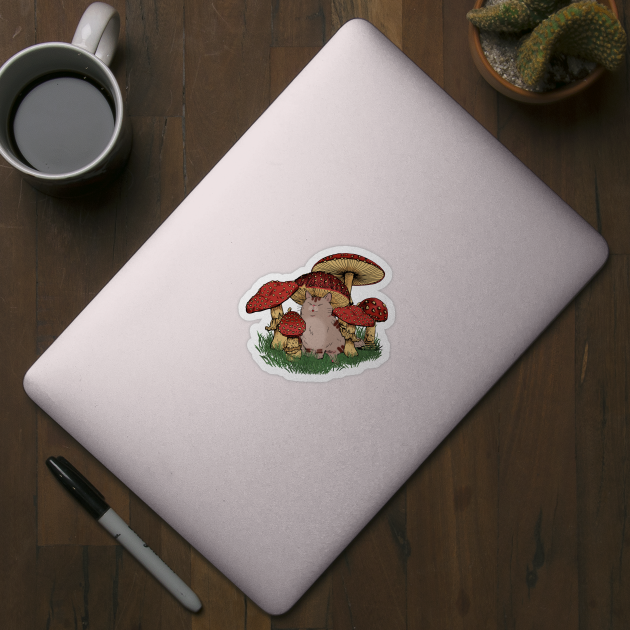 Kawaii Mushroom Cat by Sugoi Otaku Gifts